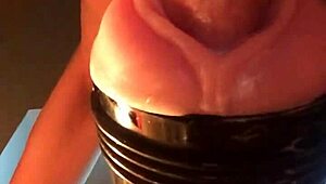 fucking my fleshlight at home