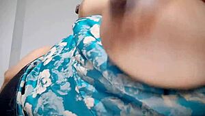 Horny Latina Babe Hang Over Latina Teases with Big Natural Tits and Puffy Nipples After Party.