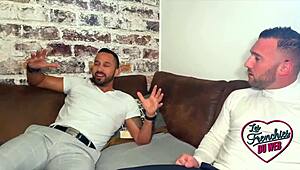 beautiful french blonde aurbeaureal enjoys hard sex in group mmf scene