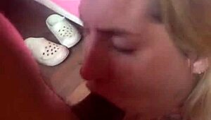 deepthroat my black cock with blonde slut lover