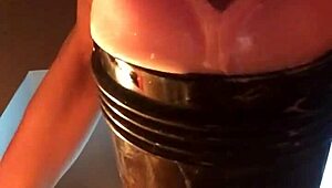 fucking my fleshlight at home