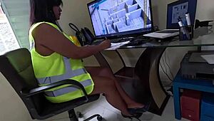 Checking the construction site, wondering about wild worker fantasies.