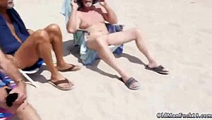 Old stepdad and two daughters on staycation with Latin hottie