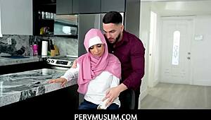 Pervmuslim Arab student Paulina Ruiz craves her teacher’s big cock at home