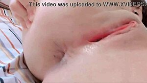 Young Petite Teen Shows Tight Pussy on Bed