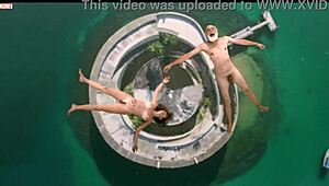 Rita Carelli shows off in wild action