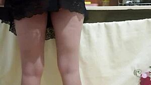 Employee with hot ass in kitchen humiliation