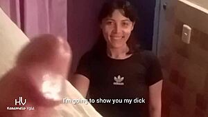 Hey, this perverted daddy sneaks into my bed with a hard cock