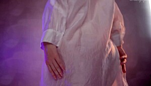 Petite Blonde in Wet Shirt Takes Multiple Huge BBC Fake Cum Creampies