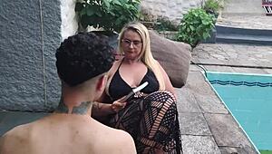 How does stepmom seduce with that massive butt?