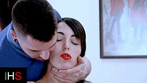 Sexy girl in lingerie licks pussy before fucking