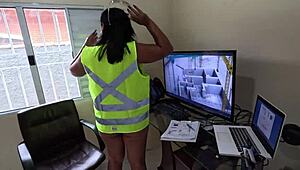 Checking the construction site, wondering about wild worker fantasies.