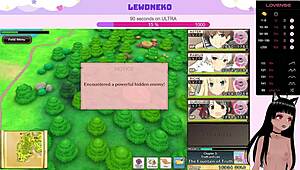 Vtuber Lewdneko Moans Loudly While Playing Evenicle Hentai Game with Big Tits and Monster Toys