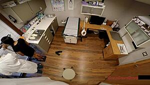 Doctor examines mixed cutie yesenia sparkles' small 18+ tits in hidden hospital physical