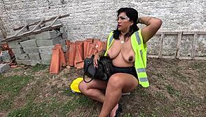 Checking the construction site, wondering about wild worker fantasies.
