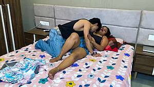 Step mom shares intimate moment with step son in private.