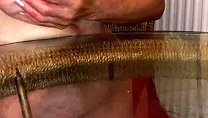 huge 34jj granny boobs bounced as she reached wild orgasm. her chubby frame shook with pleasure.