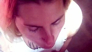 deepthroat my black cock with blonde slut lover