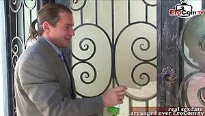 Hot brunette MILF fucked hard in pussy with monster cock!