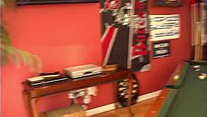 my step sister turns pool hall slut for cumshots