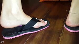 Hey, check out this intense footjob with Luh's feet! 😍