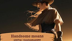 Intriguing sounds of handsome friend moaning during solo orgasm session