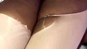 House maid fucks her landlord's big black cock for home support