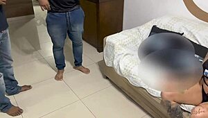 paid for ac repair with intense gay gangbang