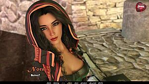 Brunette with Big Tits Gets Shaved Pussy Fucked Hard in Sandstorm Part 7