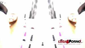 Sara Bell's Tight Ass Stretched By Five Huge Cocks In Intense Gangbang.