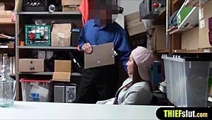 Cute russian migrant shoplifter teen gets punished?