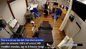 Dr Tampa examines corporate slave Minnie Rose in Florida clinic setting.