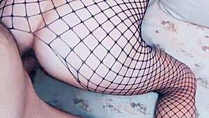 i pound my wife's wet pussy rough in stockings, she loves it hard.