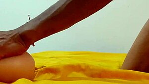 young man with huge carrot bangs his realistic sex doll in wild session.