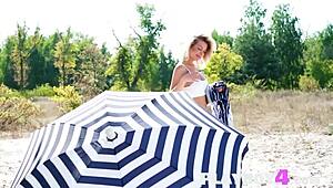 Petite Big Ass Blonde Teen 18+ Eva Tali Posing After Bikini