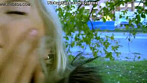 Teen threesome sex on balcony outdoor public pickup