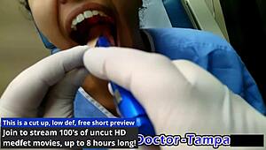 My Neighbor Alix Avery Moans During POV Gyno Exam With Gloves And Fingering