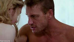 busty blonde bunny colby deepthroats her masseuse and gets doggystyle fucked 😍