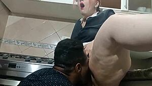 Submissive Asian Employee Takes Monster Cock Assfucking Anal From Black Boss