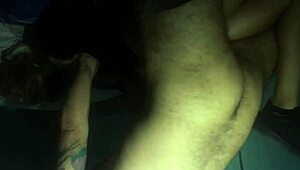 pussy farting full of cum while bent over with toys?