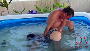 man, watch regina noir dominate underwater with rough sex and sucking in the pool, part 3