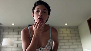 Hot teen Ruby Walker dances and touches herself with petite 18+ help