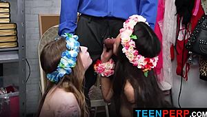 teen 18+ perp blackmailed in garage by power figure