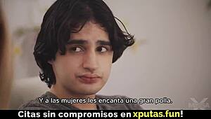 Damn, two guys slam a hot blonde Spanish sub in wild double action!