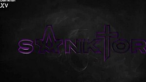 omg, this submissive slut gags hard on a long dildo at casting 😱