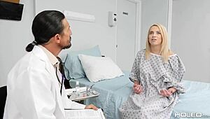 Doc examines Madison's tight butthole with his cock!