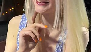 Hey, wanna see me bang this busty blonde in a car?