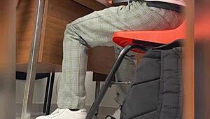 Look at this chubby Mexican teacher banging her student behind classroom door