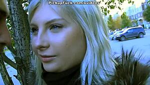 Teen threesome sex on balcony outdoor public pickup