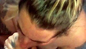 Fat sexy girlfriend sucks cock in blowjob championship